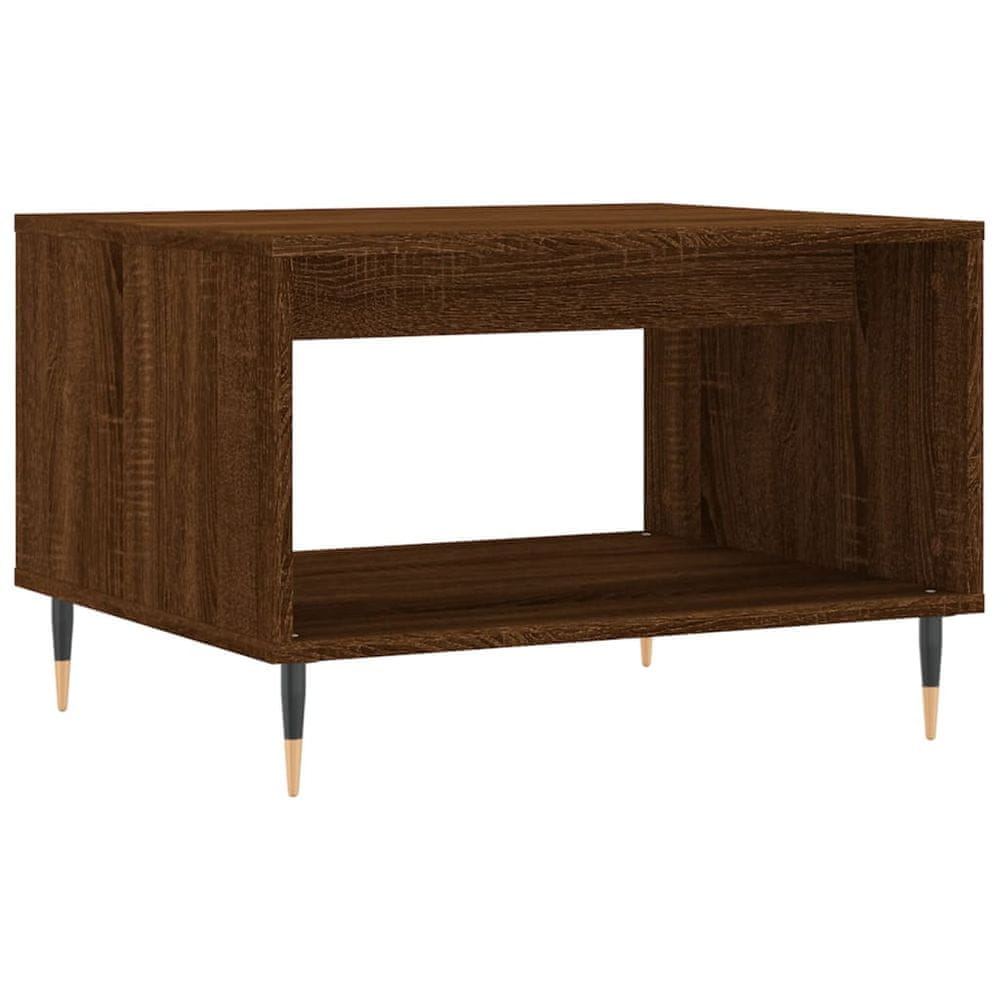 Vidaxl Konferenčný stolík hnedý dub 60x50x40 cm kompozitné drevo